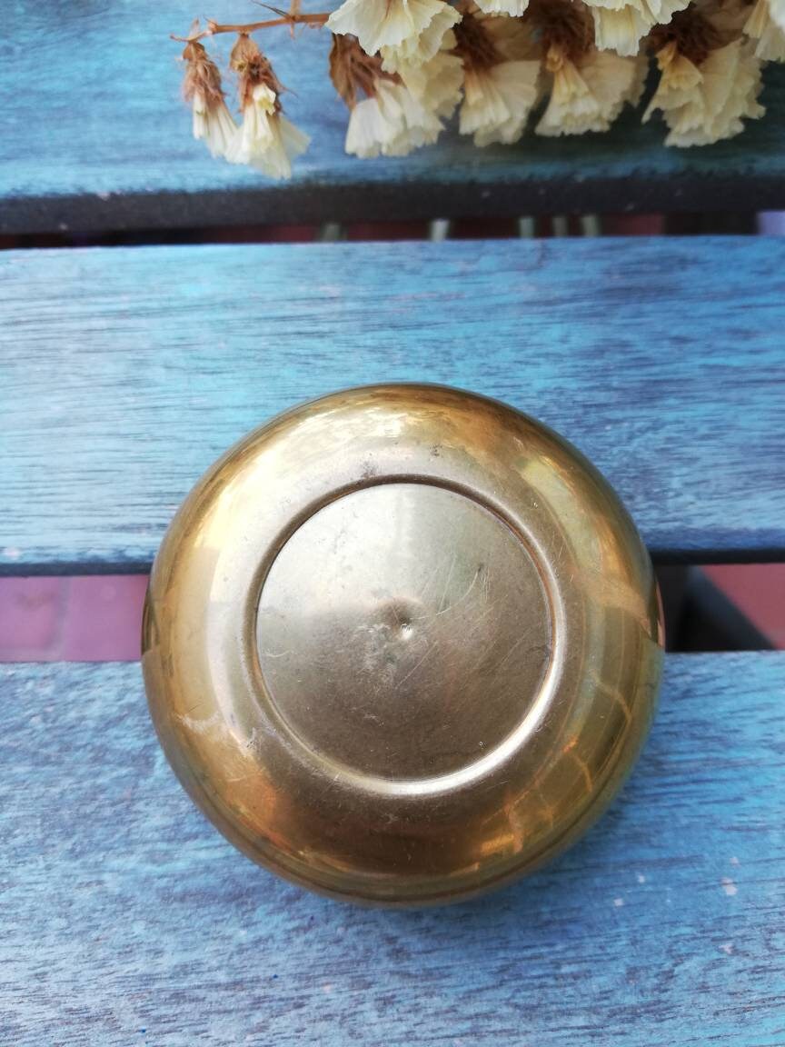Antique pocket ashtray Nautical vintage item Brass Pocket Etsy