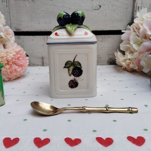 Barattolo per marmellata/gelatina vintage di Villeroy & Boch Coccinelle e more ~ Collezione Charm Cottage