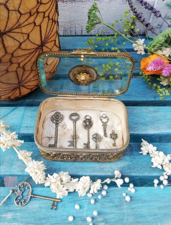 Antique Ormolu Jewelry Box Late 19th Century Ormolu Beveled Etsy