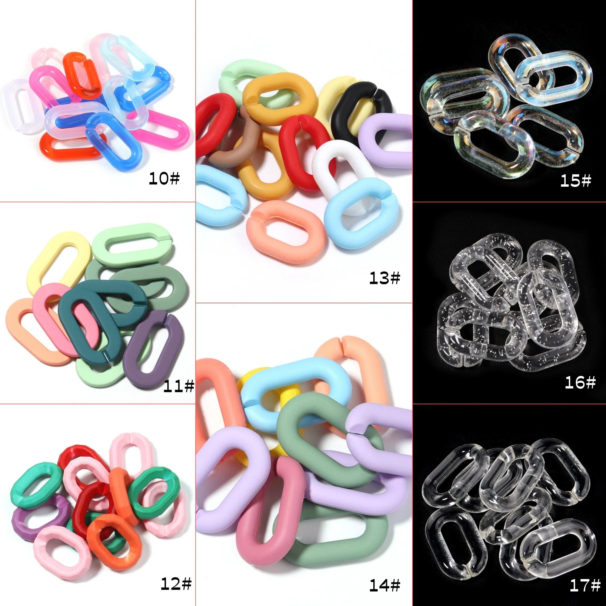 100pcs Mixcolor Acrylic Chain Links: Necklace Bracelet Bag Supplies - Etsy
