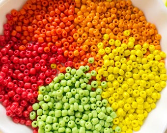 4 mm Bunte Glasierte Glasperlen - 100g Packung