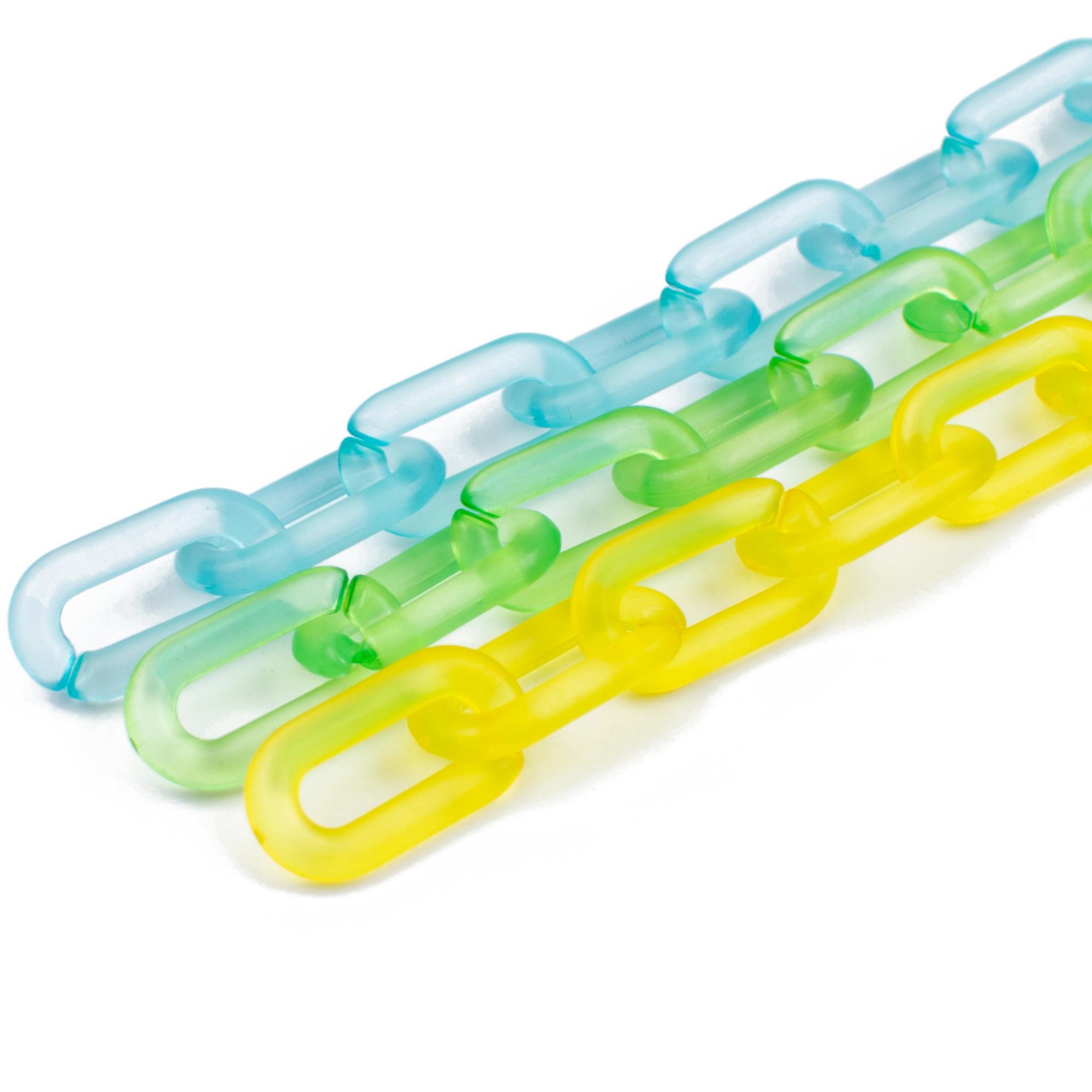100 Colorful Acrylic Chain Links: 11x20mm DIY Jewelry Supplies - Etsy
