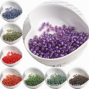 4mm Glazed Glass Seed Beads: Special Color Dyed, 500pcs