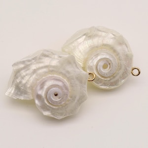 2 Stück Muschel Charm Anhänger, Muschel Charm für Halsketten Armbänder Ohrring Schlüsselanhänger