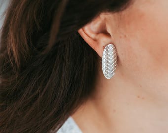 Dainty Geometric Earrings Studs | Unique Sterling Silver Jewelry for Everyday Wear & Special Occasions
