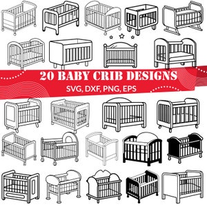 Baby Crib SVG Bundle, Bassinet svg, Baby Crib dxf, Baby Crib png, Baby Crib eps, Baby Crib vector, Toddler svg, Baby Crib design