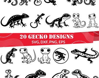 Gecko SVG Bundle, Gecko Lizard svg, Gecko Face svg, Leopard Gecko svg,Gecko dxf, Gecko png, Gecko eps, Gecko vector, Gecko cut files