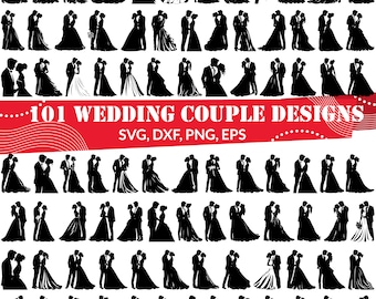 Paquete SVG de pareja de novios, Pareja de novios dxf, Pareja de novios png, Vector de pareja de novios, Monograma de pareja de novios, Esquema de pareja de novios