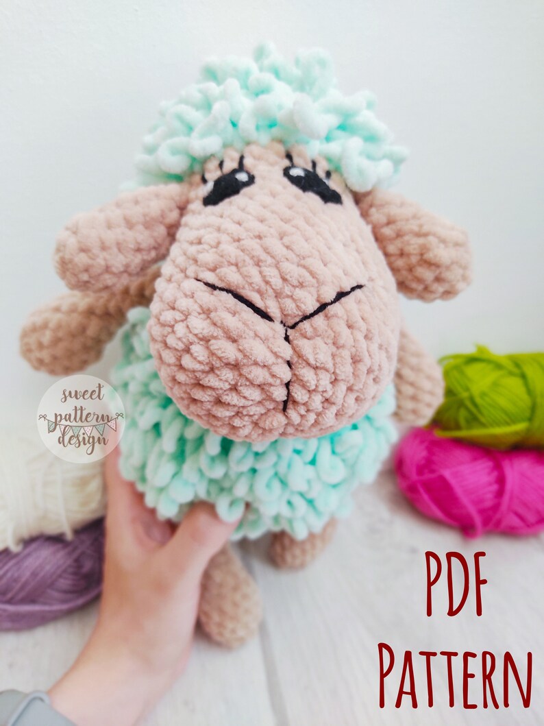 Amigurumi Sheep Crochet Pattern, Crochet Lamb Pattern, Tutorial Amigurumi, Crochet Sheep PDF, Crochet Sheep, Easy Crochet Pattern image 5