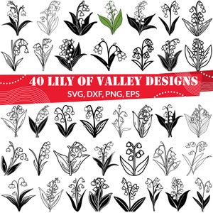 Lily of the Valley SVG | Elegant Floral Clipart | Spring Botanical Design