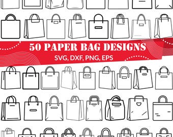 Paper Bag SVG Bundle, Shopping Bag svg, Grocery Bag svg,Paper Bag dxf, Paper Bag png, Paper Bag eps, Paper Bag vector, Paper Bag clipart