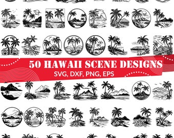 ハワイの風景 SVG バンドル、ハワイの風景 svg、ハワイの風景 dxf、ハワイの風景 png、ハワイの風景 ベクター、ハワイの風景 アウトライン、ハワイの風景 クリップアート