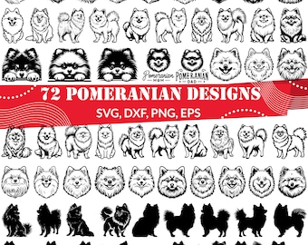 Pomeranian SVG Bundle, Pomeranian Mom, Pomeranian Dad, Peeking Pomeranian svg, Spitz svg, Pomeranian dxf,Pomeranian png,Pomeranian vector