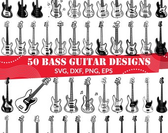 Bass Guitar SVG Bundle, Bass Guitar dxf, Bass Guitar png, Bass Guitar vector, Bass Guitar outline, Bass Guitar clipart, Bass Player svg