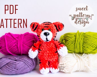 Amigurumi Tiger Crochet Pattern, Amigurumi Tiger Pattern, Tiger Pattern, Crochet PDF Pattern, Tutorial Amigurumi, Crochet Tiger Pattern