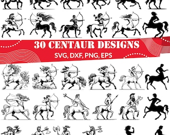 ケンタウロス SVG バンドル、ケンタウロス dxf、ケンタウロス png、ケンタウロス ベクター、ケンタウロス アウトライン、ケンタウロス クリップアート、弓を持ったケンタウロス、斧を持ったケンタウロス