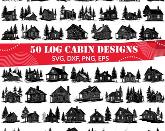 Blockhaus SVG-Bundle, Blockhaus dxf, Blockhaus png, Blockhaus Vektor, Blockhaus Clipart, Cabin in Woods svg,Jagd Cabin svg,Cottage svg