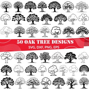 Oak Tree SVG Bundle, Oak Tree dxf, Oak Tree png,Oak Tree clipart, Oak Tree vector, Oak Tree Cricut, Big Tree svg, Trees svg, Oak Tree eps