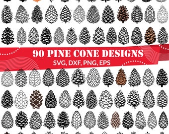 Pine Cone SVG Bundle, Pinecone svg, Pine Cone dxf, Pine Cone png, Pine Cone eps, Pine Cone vector, Pine Cone monogram, Conifer Cone svg