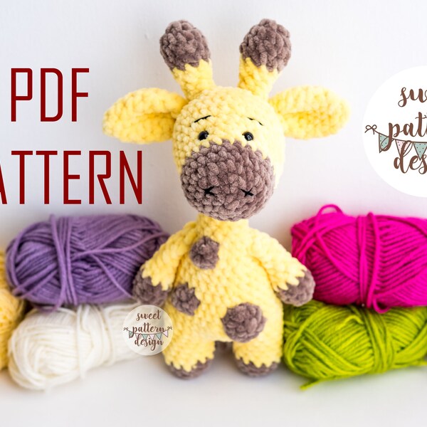 Amigurumi Giraffe Crochet Pattern, Amigurumi Giraffe, Giraffe Pattern, Amigurumi Pattern, Crochet PDF Pattern, Tutorial Amigurumi