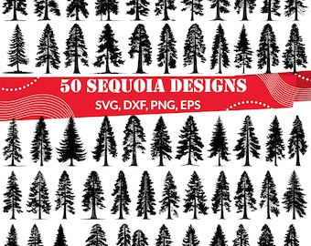 Sequoia SVG-bundel, Sequoia dxf, Sequoia png, Sequoia vector, Sequoia overzicht, Sequoia clipart, Sequoia kunst, Sequoia boom svg