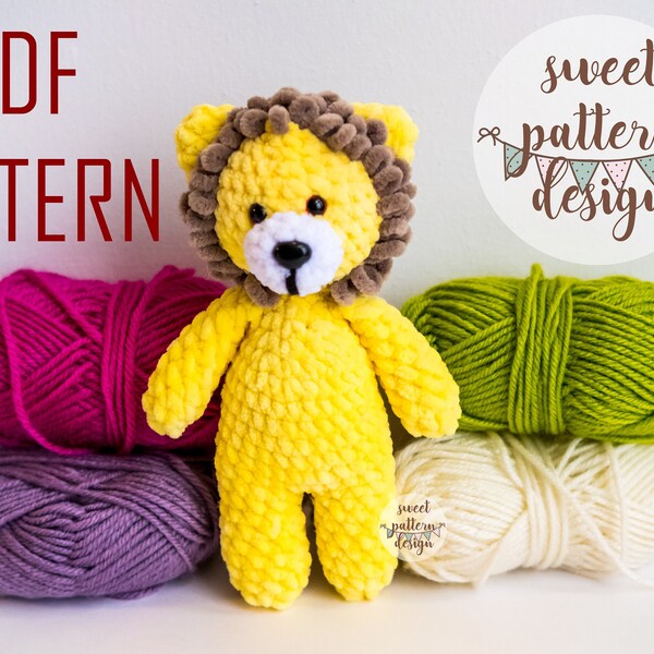 Amigurumi Lion Crochet Pattern, Amigurumi Lion Pattern, Lion Pattern, Crochet PDF Pattern, Tutorial Amigurumi, Crochet Lion Pattern