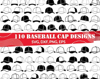 Baseball Cap SVG Bundle, Baseball Hat svg, Baseball Cap dxf, Baseball Cap png, Baseball Cap vector, Baseball Cap cut files