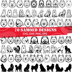 Samoyed SVG | Adorable Dog Clipart | Fluffy Pet Design