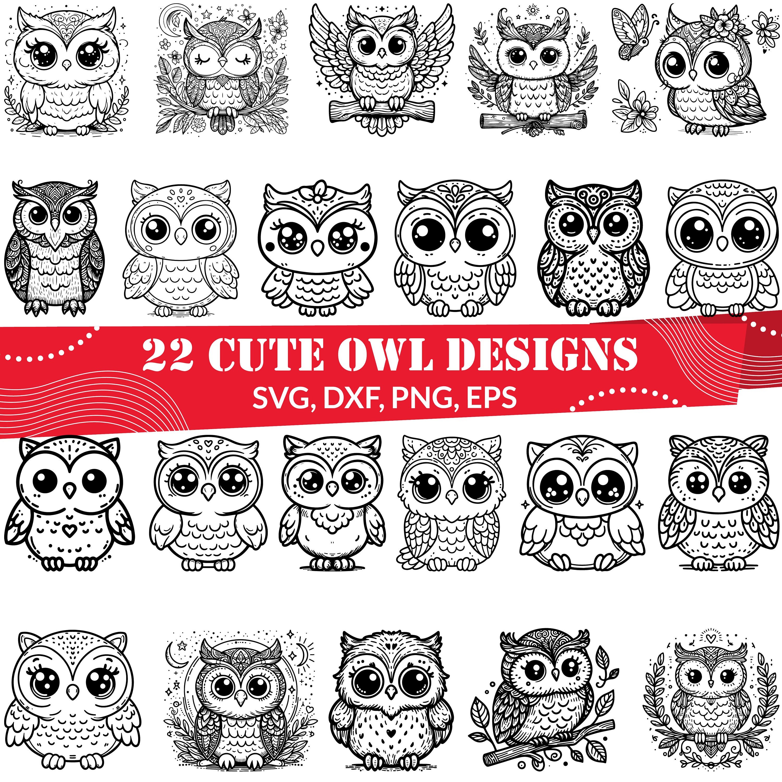 Cute Owl SVG | Adorable Woodland Clipart | Fun Animal Design