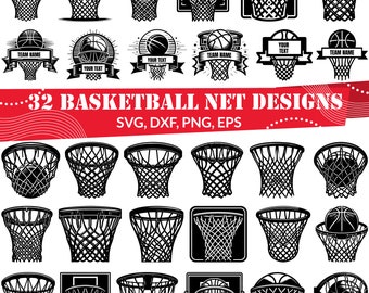 Basketball Net SVG Bundle, Basketball Hoop svg, Basketball Name svg, Basketball Net dxf, Basketball Net png, Basketball Net outline