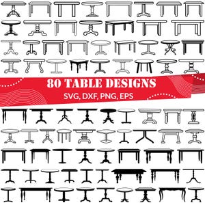 Table SVG Bundle, Table dxf, Table png, Table vector, Table outline, Table clipart, Folding Table svg,Decorative Table svg,Wood Table svg