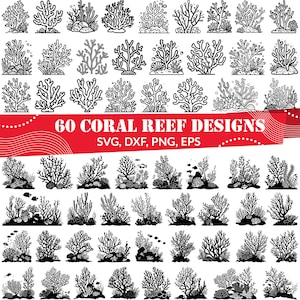 Coral Reef SVG Bundle, Coral Reef dxf, Coral Reef png, Coral Reef vector, Coral Reef outline, Coral Reef clipart, Ocean svg
