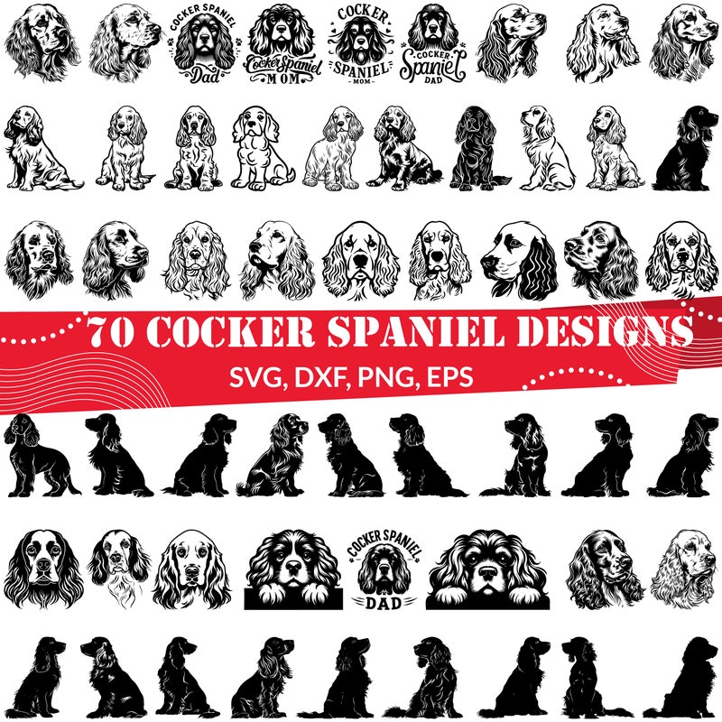 Cocker zeichnung - Etsy.de