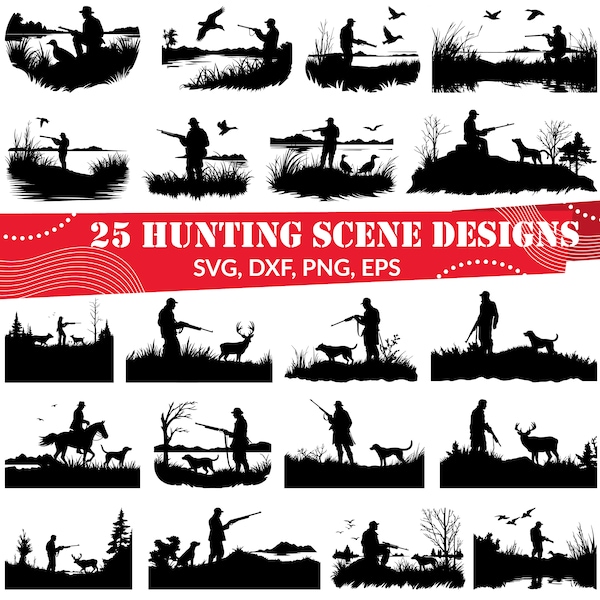 Hunting Scene - Etsy