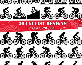 Cyclist SVG Bundle, Cyclist dxf, Bacon png, Cyclist vector, Cyclist outline, Cyclist clipart, Cycling svg, Love Bicycle svg, Biking svg
