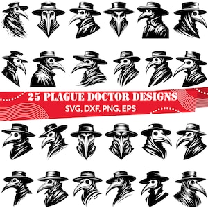 Plague Doctor SVG Bundle, Plague Doctor dxf, Plague Doctor png, Plague Doctor vector, Plague Doctor outline, Plague Doctor clipart