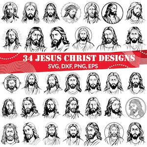 Jesus Christ SVG Bundle, Jesus Christ dxf, Jesus Christ png, Jesus Christ vector, Jesus Christ cut files, Jesus svg, Religious svg