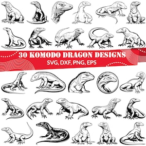 Komodo Dragon SVG Bundle, Komodo Dragon dxf, Komodo Dragon png, Komodo Dragon vector, Komodo Dragon outline, Komodo Dragon clipart