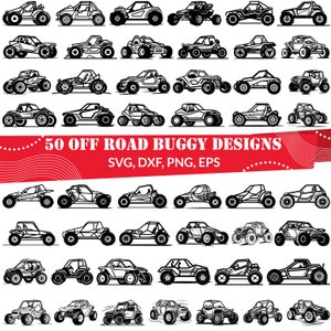 Puede incluir: Un conjunto de 50 diseños de buggy todoterreno en blanco y negro. Los diseños son de varios estilos y presentan diferentes tipos de buggys, incluidos buggys de dunas, roderas y rieles de arena. Los diseños son perfectos para usar en una variedad de proyectos, como camisetas, tazas, pegatinas, etc.