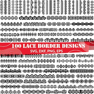 Lace Border SVG bundel, Lace Border dxf, Lace Border png, Lace Border vector, Lace Border overzicht, Lace Border clipart, Lace Trim svg