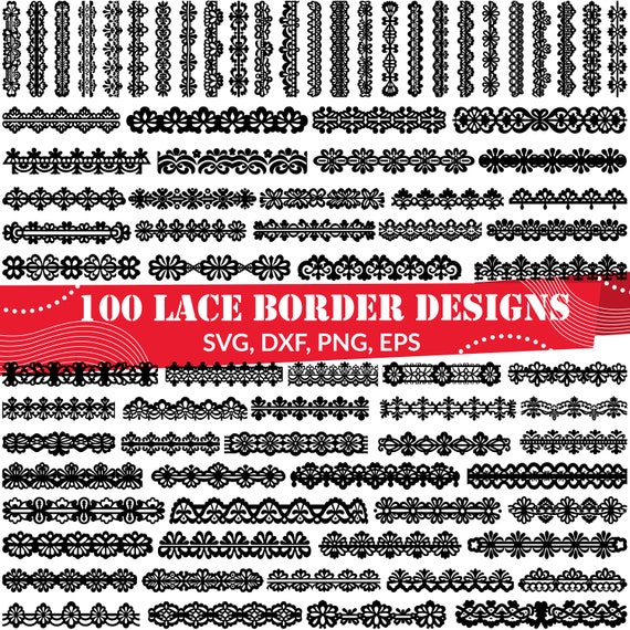 Lace Border SVG Bundle, Lace Border dxf, Lace Border png, Lace Border vector, Lace Border outline, Lace Border clipart, Lace Trim svg