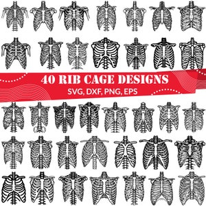 Rib Cage SVG Bundle, Human Skeleton Svg, Rib Cage Dxf, Rib Cage Png ...