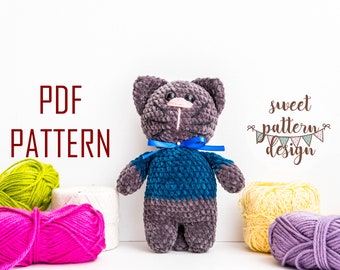 Amigurumi Cat Crochet Pattern, Crochet PDF Pattern, Amigurumi Cat, Crochet Cat Pattern, Cat Amigurumi, Amigurumi Kitten, Toy Cat Pattern