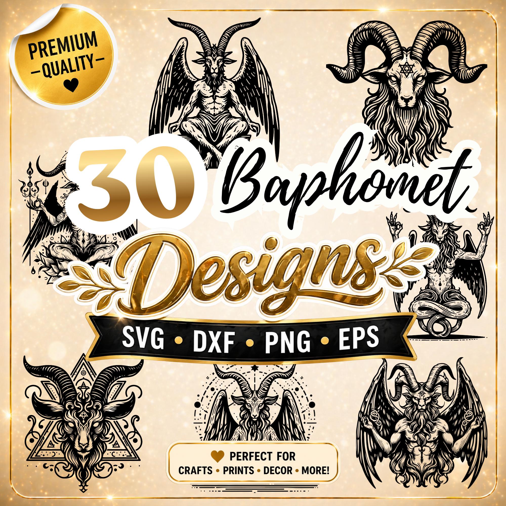 Baphomet SVG Bundle, Baphomet Dxf, Baphomet Png, Baphomet Vector ...