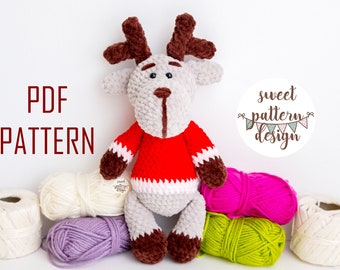 Amigurumi Deer Crochet Pattern, Amigurumi Pattern, Deer Pattern, Crochet PDF Pattern, Tutorial Amigurumi, Crochet Deer Pattern