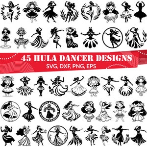 Hula Dancer SVG | Hawaiian Dance Clipart | Tropical Island Design