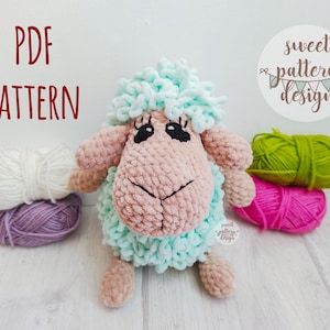 Amigurumi Sheep Crochet Pattern, Crochet Lamb Pattern, Tutorial Amigurumi, Crochet Sheep PDF, Crochet Sheep, Easy Crochet Pattern image 1
