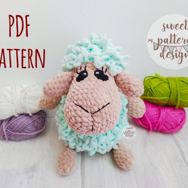 Amigurumi Sheep Crochet Pattern, Crochet Lamb Pattern, Tutorial Amigurumi, Crochet Sheep PDF, Crochet Sheep, Easy Crochet Pattern