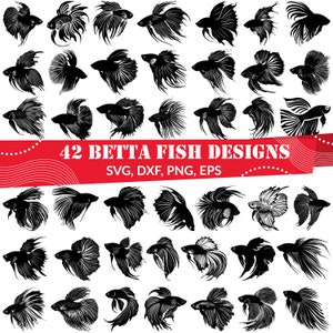 Betta Fish SVG Bundle, Betta Fish dxf, Betta Fish png, Betta Fish vector, Betta Fish outline, Betta Fish clipart, Fighting Fish svg