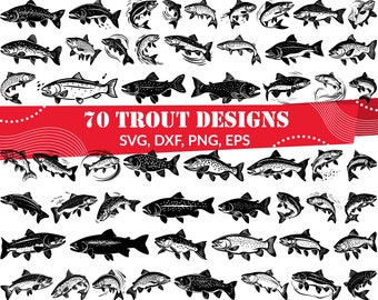 Forelle SVG Bundle, Forelle dxf, Forelle png, Forelle Vektor, Forelle Umriss, Forelle Clipart, Forelle Angeln svg, Forelle Kunst, Forelle Grafik